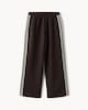 image 5 of F&F Active AFTERCLASS Side Stripe Wide Leg Co-ord Joggers in Chocolate