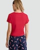 image 3 of F&F Cotton Rich Sleep Club Slogan Pyjama T-Shirt in Red