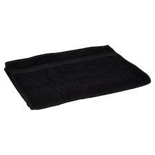 F&F Home 100% Cotton Low Twist Bath Sheet Towel Black
