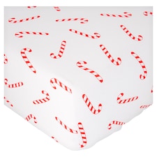 F&F Home Candy Cane Fitted Sheet Double