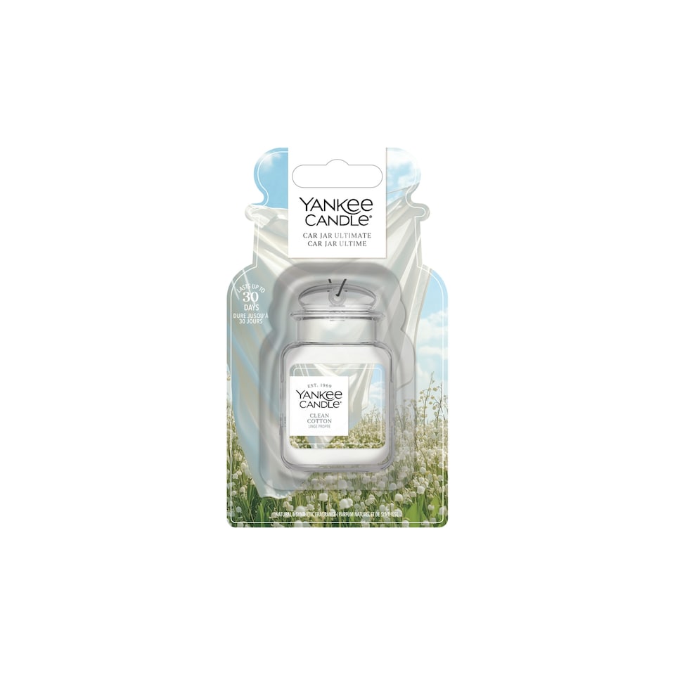 image 1 of Yankee Candle Clean Cotton Car Jar Car Air Freshener
