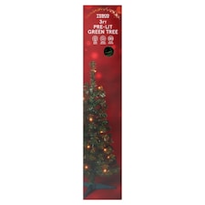 Tesco Pre Lit Green Christmas Tree 3ft
