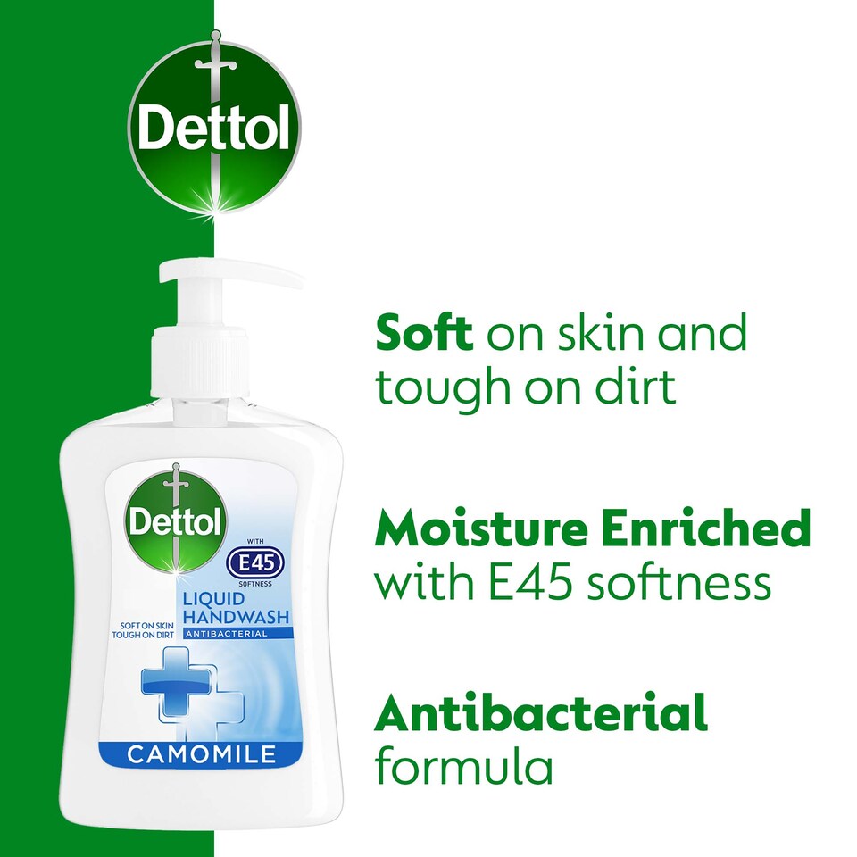 image 1 of Dettol With E45 Handwash Camomile 250Ml