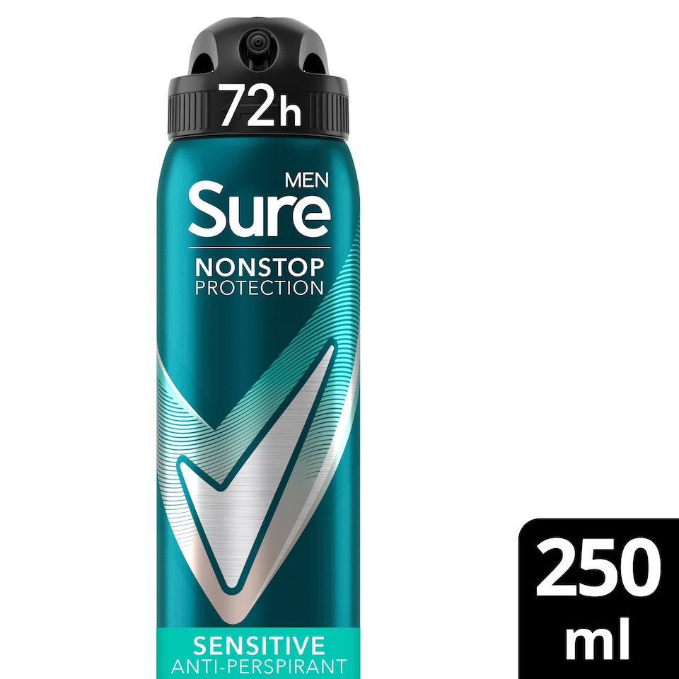image 1 of Sure Men Sensitive 72h Nonstop Protection Antiperspirant Deodorant 250ml