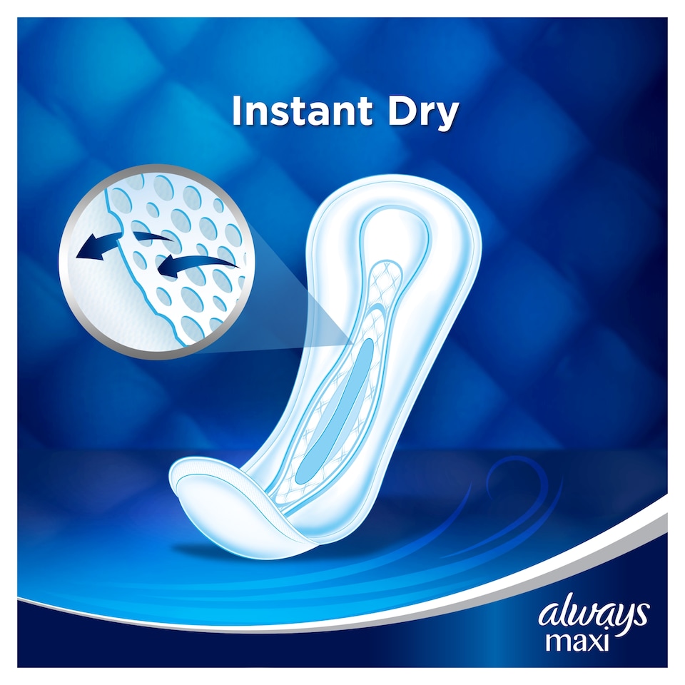 image 1 of Always Maxi Size 3 Night Sanitary Towels 9 Pack
