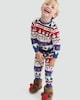 image 2 of F&F Boys Minky Fleece Festive Print Pyjamas in Multi