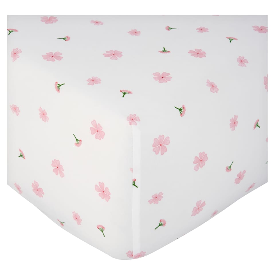 F&F Home Supersoft Floral Fitted Sheet Double