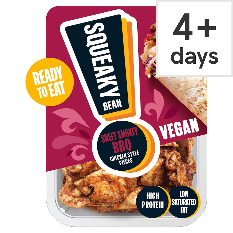 Squeaky Bean Ready To Eat Chicken Style Pieces - Sweet Smokey BBQ 130g