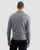 image 3 of F&F Pure Merino Wool Long Sleeved Polo Shirt in Grey Marl