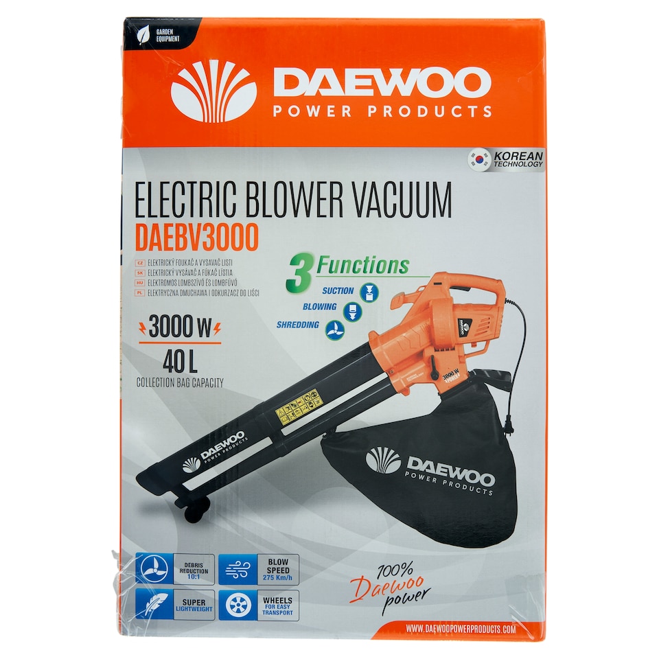 Daewoo DAEBV3000 elektrický foukač a vysavač listí