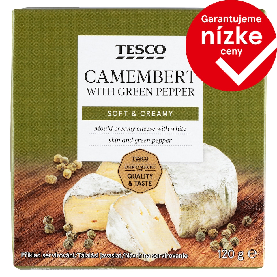 Tesco Camembert with Green Pepper 120 g