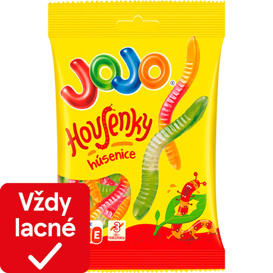 obrázok 1 z JOJO Húsenice želé cukríky s ovocnými príchuťami 80 g