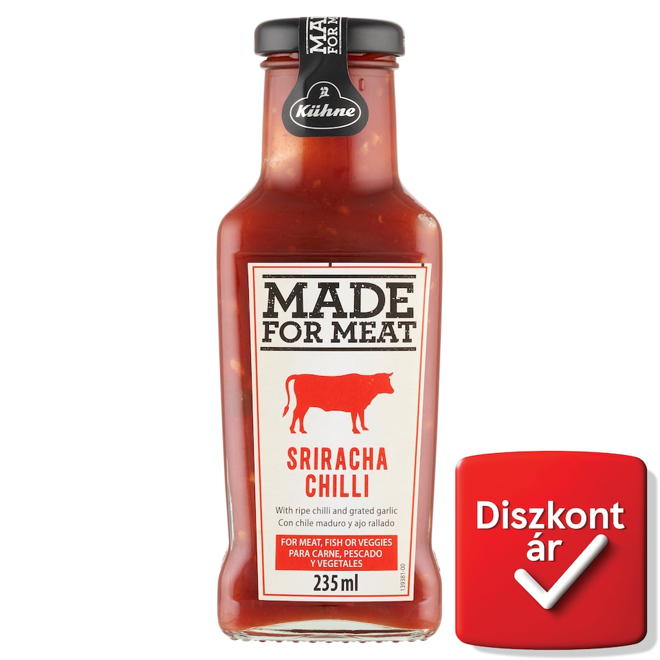 Kühne Made For Meat Sriracha csípős chili szósz 235 ml