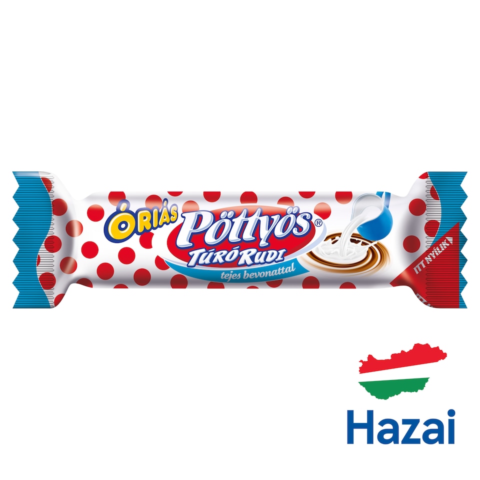 Pöttyös Óriás Túró Rudi Unflavoured Milk Chocolate Coated Cottage Cheese Dessert 51 g
