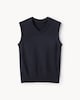 image 3 of F&F School Unisex Pure Cotton V-Neck Tank Top in Navy