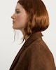 image 1 of F&F Faux Suede Blazer in Brown