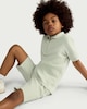 image 1 of F&F Boys 2-Piece Cotton Rich Textured Polo Shirt and Shorts Set in Mint