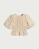 image 4 of F&F Shirred Puff Sleeve Blouse in Multi