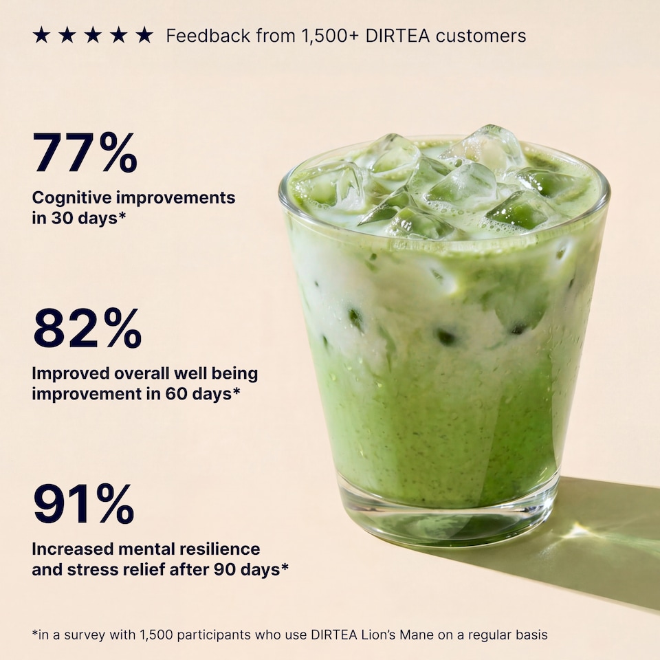 image 1 of DIRTEA Matcha Mushroom Super blend 7 Sachets 42g