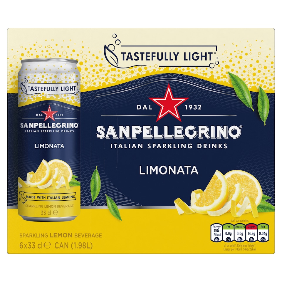 SAN PELLEGRINO SPARKLING LEMON DRINK 6 X 330ML