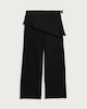 image 4 of F&F Girls Crinkle Textured Wide Leg Trousers in Black