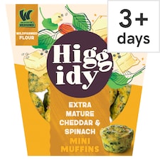 Higgidy Mature Cheddar & Spinach Mini Muffins 130g