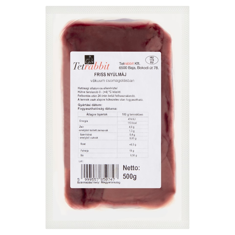 Tetrabbit Fresh Rabbit Liver 500 g