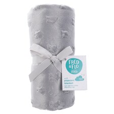 Fred & Flo Grey Popcorn Blanket