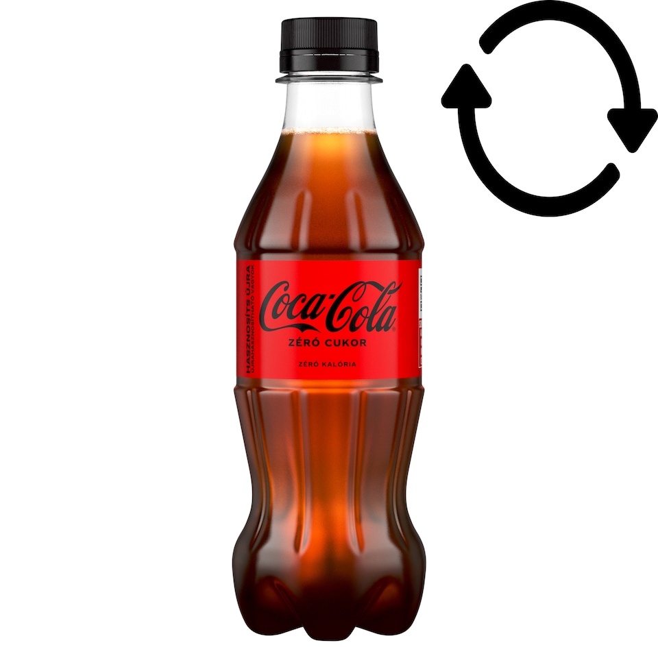 Coca-Cola zéró cukor colaízű energiamentes szénsavas üdítőital édesítőszerekkel 300 ml