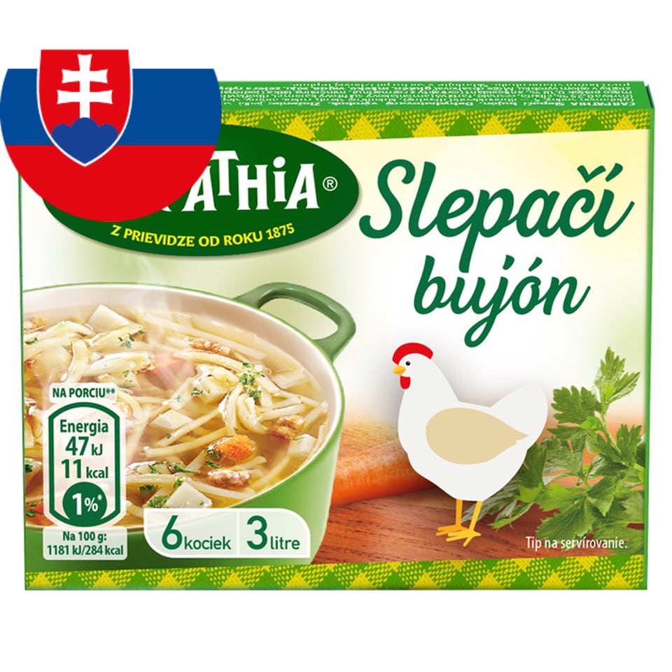CARPATHIA Slepačí bujón v kocke 3 l 6 x 10 g