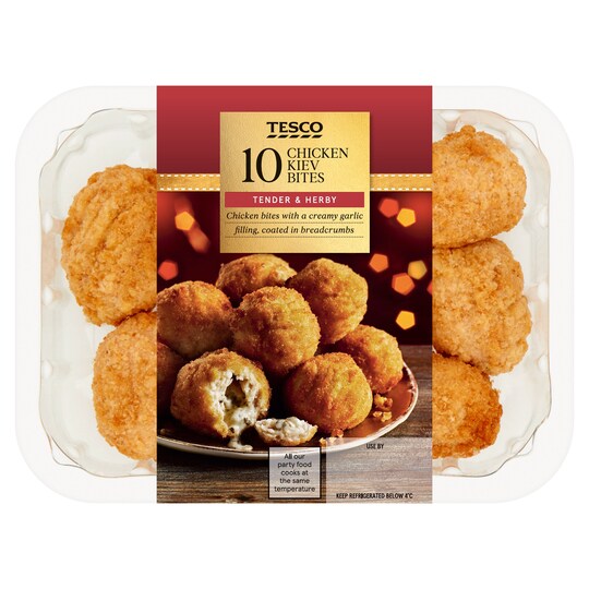 Tesco Mini Creamy Garlic Chicken Kievs 300G Tesco Groceries