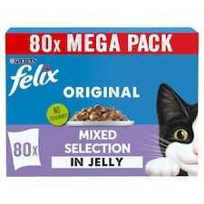 Felix Original Mixed Selection In Jelly Cat Food 80 x 85g