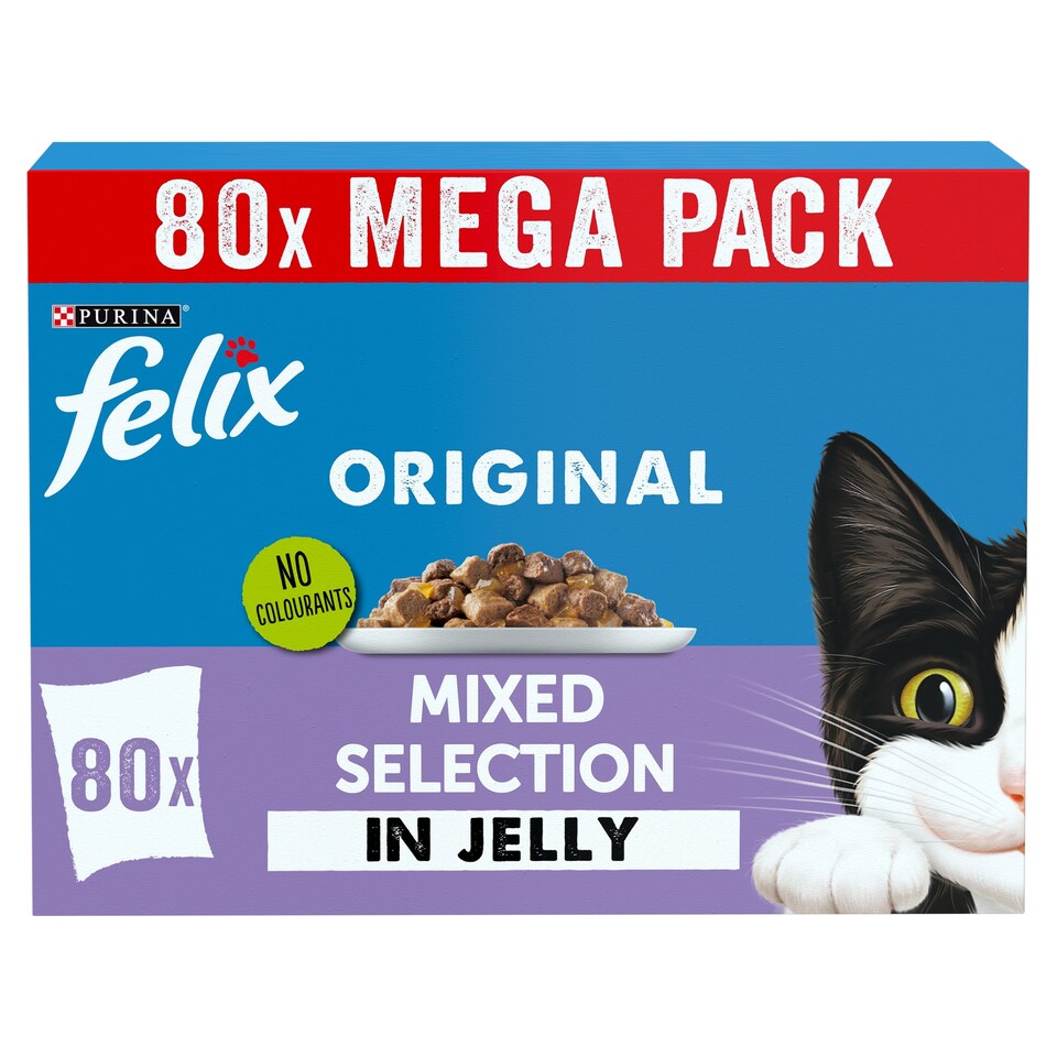 image 1 of Felix Original Mixed Selection In Jelly Cat Food 80 x 85g