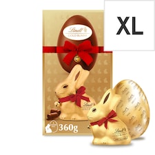 Lindt Milk Chocolate Easter Egg with Gold Bunny 360g