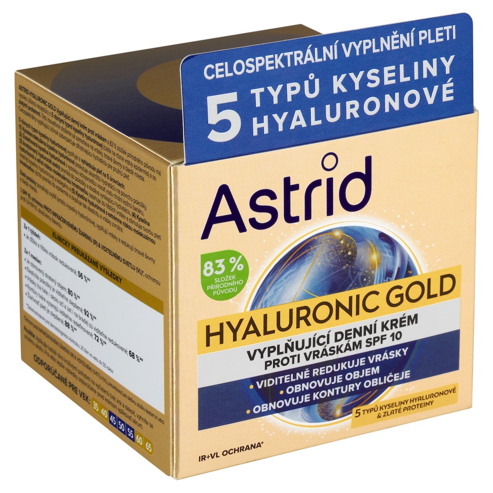image 1 of Astrid Hyaluronic Gold Filling Day Anti-Wrinkle Cream SPF 10 50ml