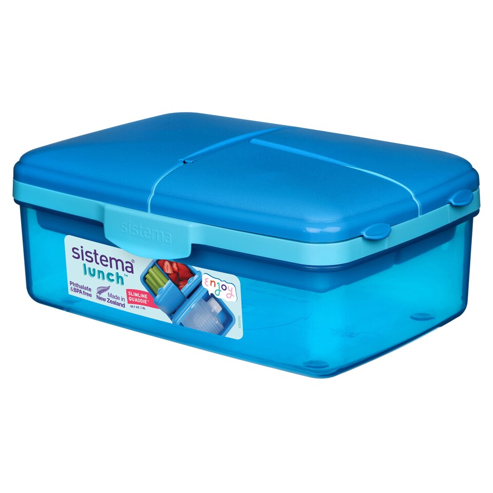 image 1 of Sistema Quaddie Lunchbox Blue/Green