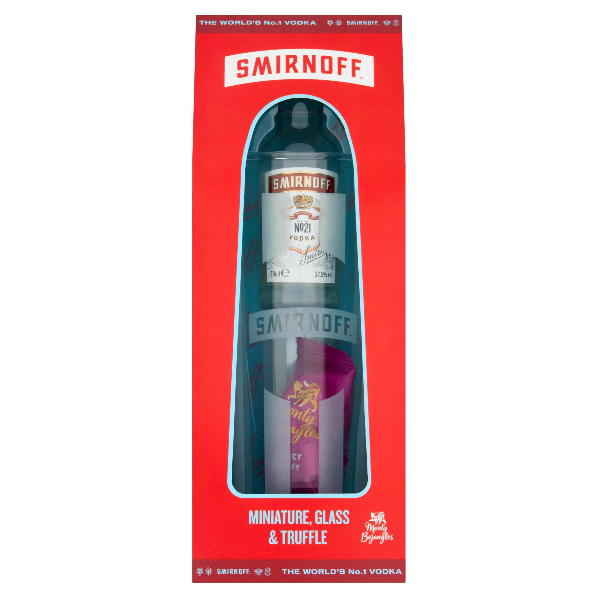 Smirnoff Vodka Miniature Glass & Truffle