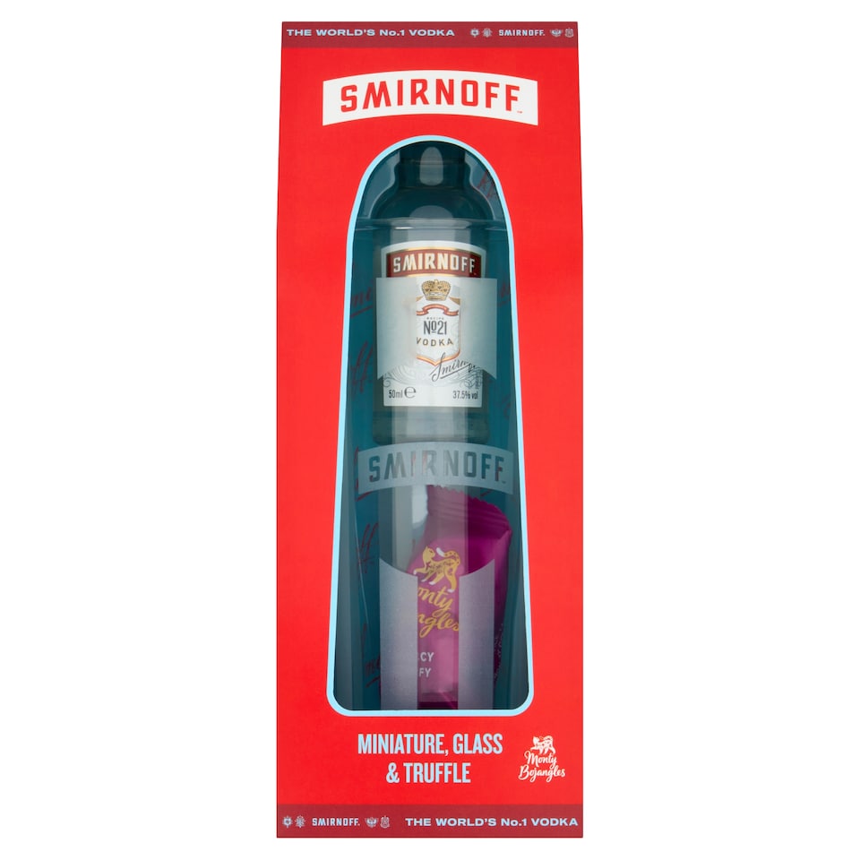 Smirnoff Vodka Miniature Glass & Truffle