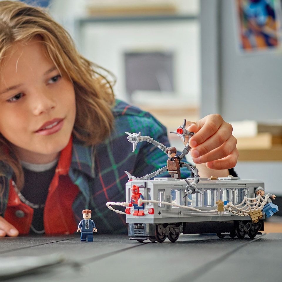 image 1 of LEGO Marvel 76321 Spider-Man Vs. Doc Ock Subway Train Scen