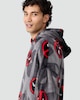 image 2 of Deadpool Print Fleece Hooded Blanket in Black