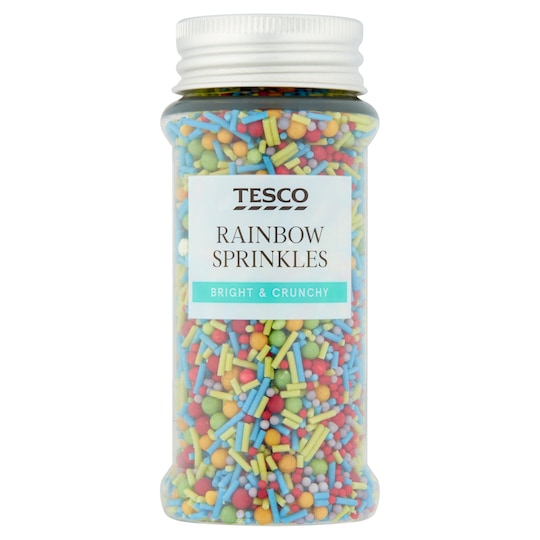 Tesco Rainbow Sprinkles 75G Tesco Groceries