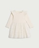 image 4 of F&F Girls Cotton Rich Floral Embroidered Dress in Cream