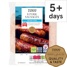 Tesco 8 Pork Sausage 454G (C