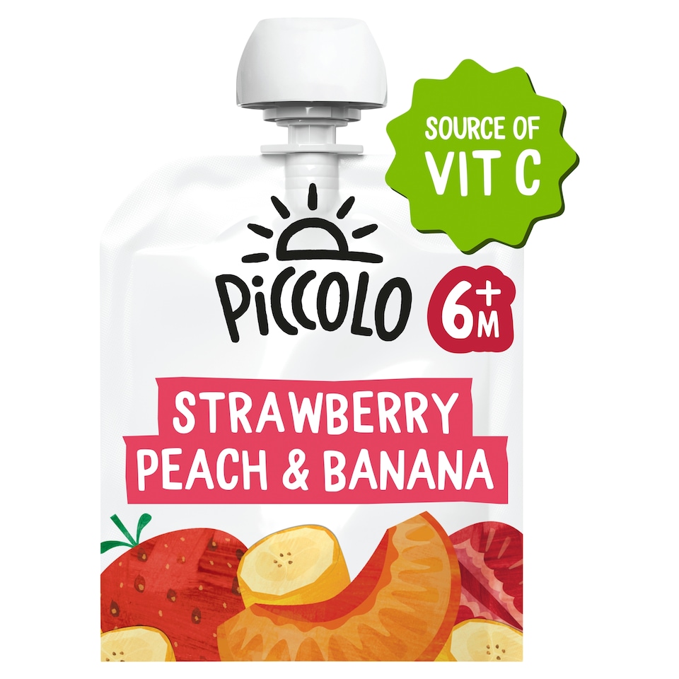 Piccolo Organic Strawberry Banana & Peach 100G