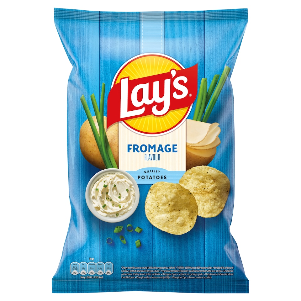 Lay's tejfölös-zöldfűszeres ízű burgonyachips 130 g