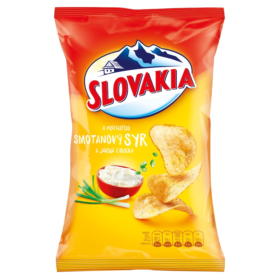 Slovakia Chips with Cream Cheese and Spring Onion Flavor 130 g