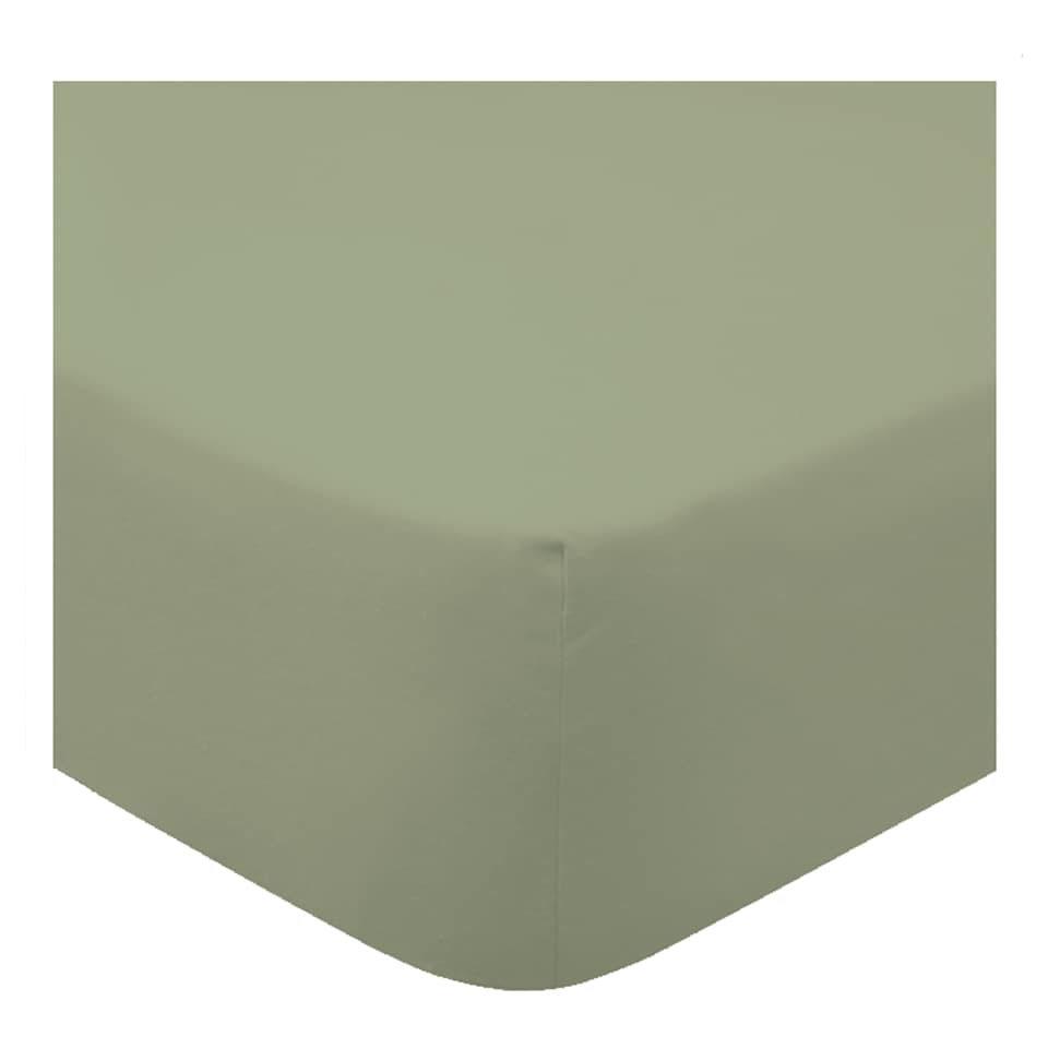 F&F Home Bedding Poly Cotton Green Fitted Sheet Double