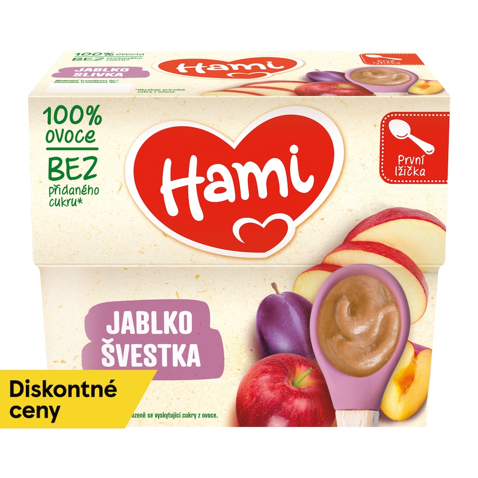 obrázok 1 z HAMI ovocný príkrm Slivka a jablko 4x100g