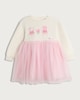image 4 of Peppa Pig Cotton Rich Long Sleeved Tulle Sweatdress in Cream