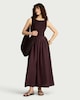 image 2 of F&F Sleeveless Midi Dress in Burgundy